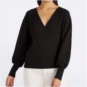 Pinque Stitch Fix Munya V-Neck Surplice Front Ribbed Sweater size L NWOT